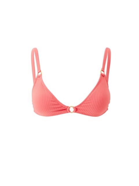 MELISSA ODABASH MONTENEGRO APRICOT RIBBED BIKINI TOP