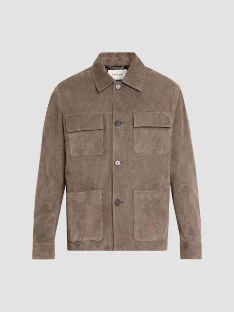 FRAME Men's Suede Chore Jacket - Light Taupe