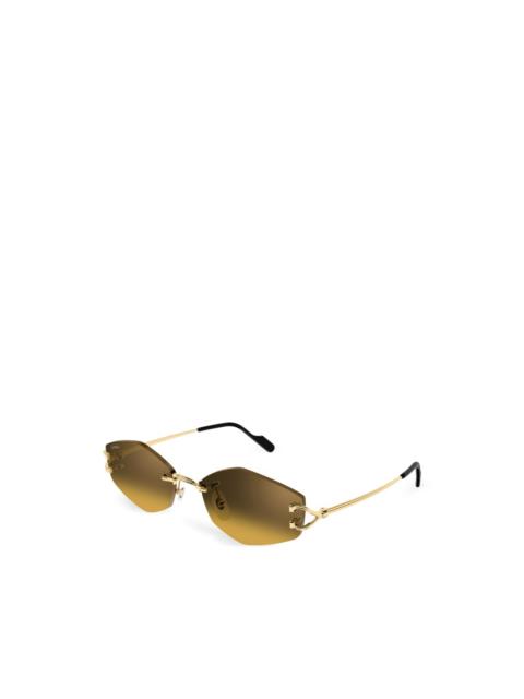 Cartier rimless geometric-frame sunglasses