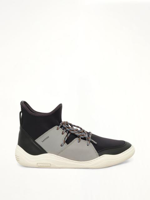Lanvin Knit Lace Up Neo Sneaker in Black