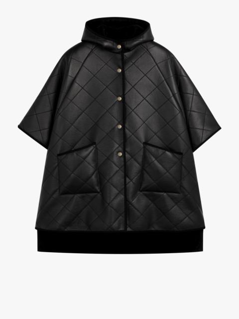 Mackintosh LYNESS BLACK QUILTED PONCHO