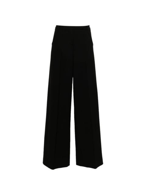 seam-detail wide-leg trousers