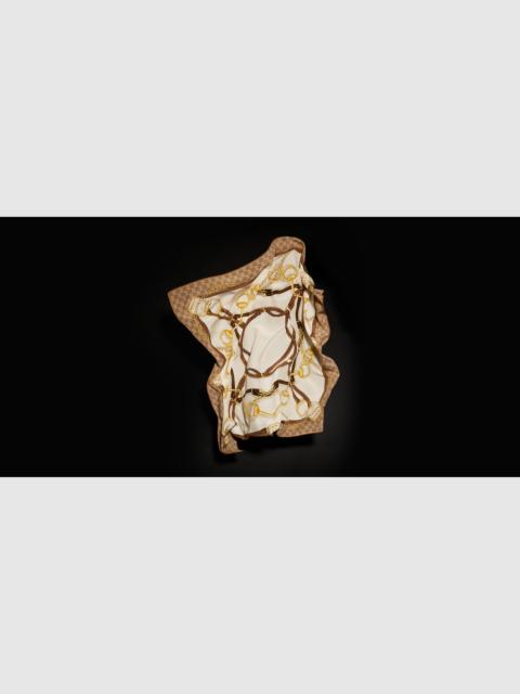 GUCCI Printed silk crêpe carré