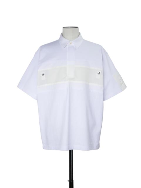 sacai Cotton Jersey x Nylon Twill Polo Shirt