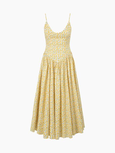 STAUD STAUD DENA DRESS ON THE VINE GOLDEN