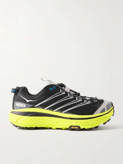 HOKA Mafate Three2 Rubber-Trimmed Mesh Running Sneakers