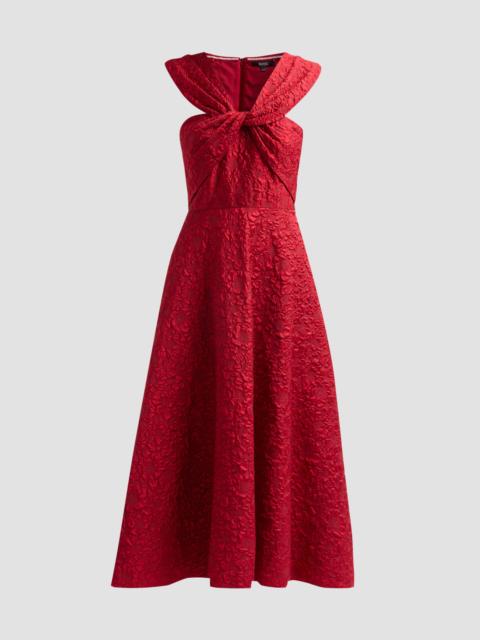 BADGLEY MISCHKA Women's Textured Twist Off-the-Shoulder Cocktail Dress - Red