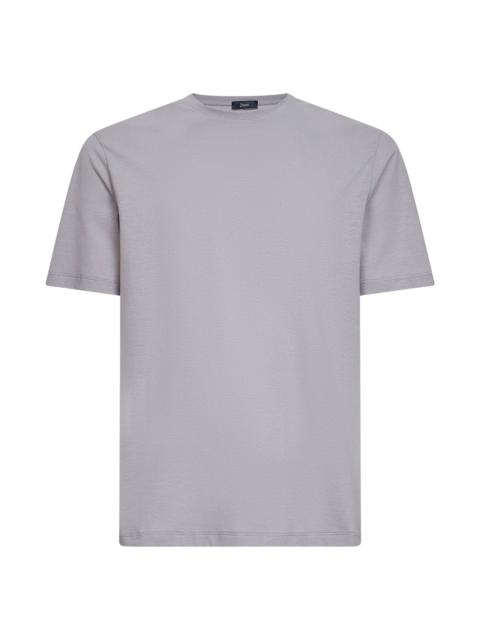 Herno Light grey lightweight crepe voile jersey T-shirt
