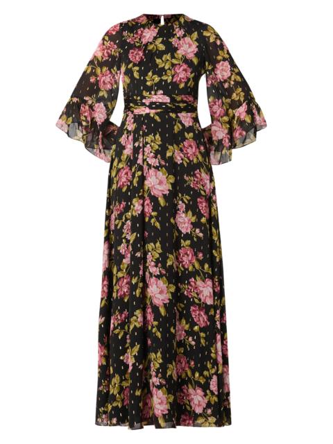 Shoshanna Women's Claretta Floral Maxi Dress - Jet Mauve Multi