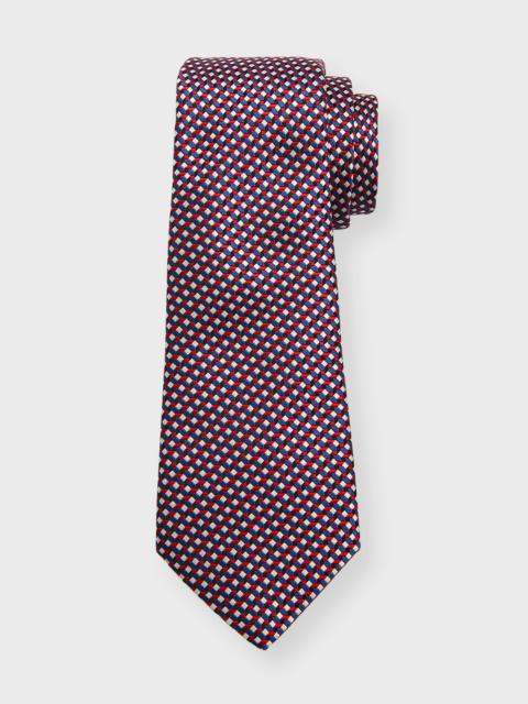 GIORGIO ARMANI Men's Silk Jacquard Geometric Tie