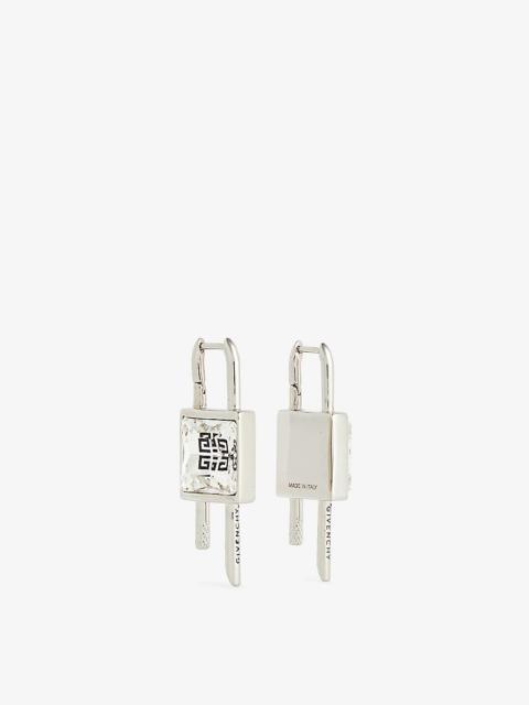 Givenchy Lock logo-engraved brass earrings