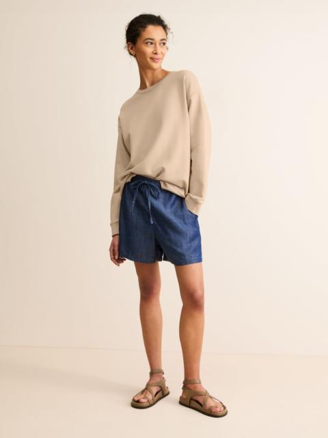 Derek Rose Women's Sweatshirt Quinn Cotton Modal Beige Pink