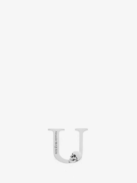 Alexander McQueen Alphabet Sneaker Charm in Silver