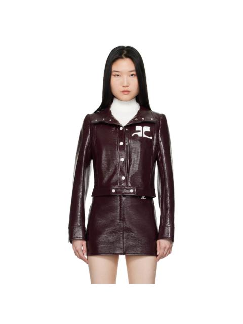 courrèges Burgundy Reedition Vinyl Jacket
