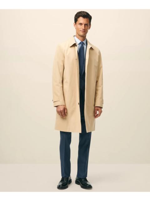 Brooks Brothers Bonded Cotton Top Coat with Removable Liner in Black Watch