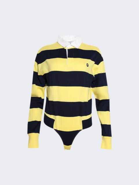 COPERNI Striped Polo Bodysuit Yellow And Blue