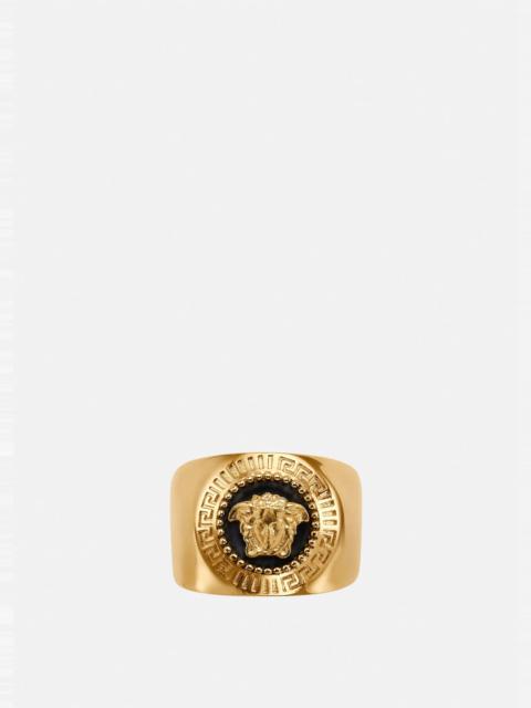 VERSACE Round Enamel Medusa Ring