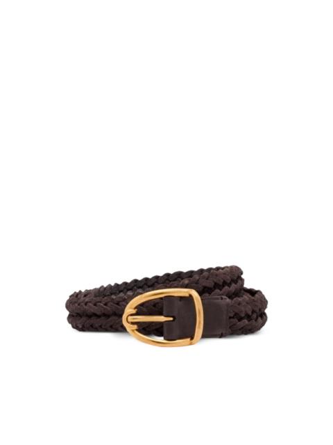 TOM FORD woven suede belt