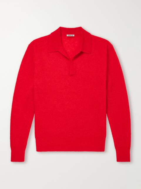 AURALEE Alpaca-Blend Polo Sweater
