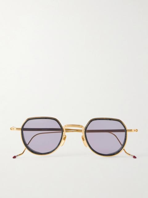 JACQUES MARIE MAGE Dixon Round-Frame Gold-Tone Metal Sunglasses