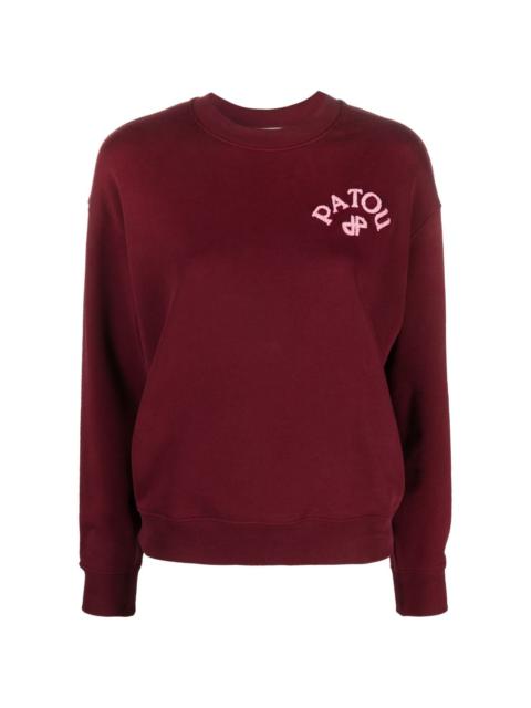 flocked-logo organic cotton sweatshirt