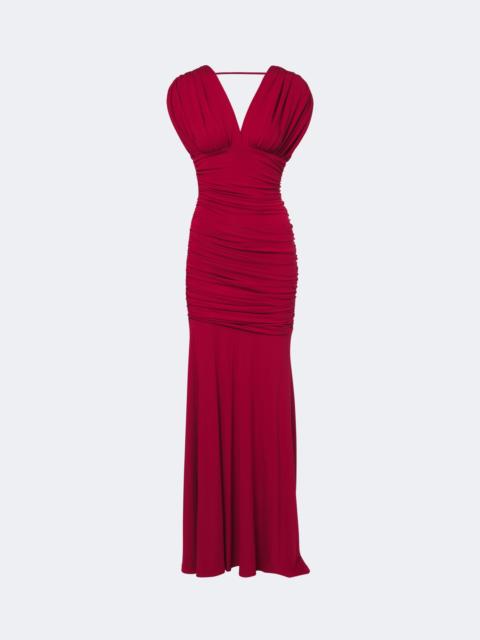 SIMKHAI Norvelle draped open-back gown