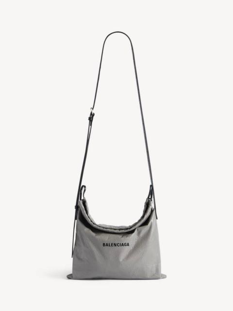 BALENCIAGA Men's Shopper Dust Bag Crossbody Pouch Medium in Balenciaga Grey