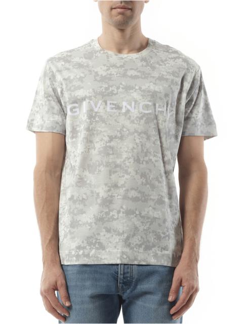 Givenchy Camo All Over T-Shirt in Pearl Grey