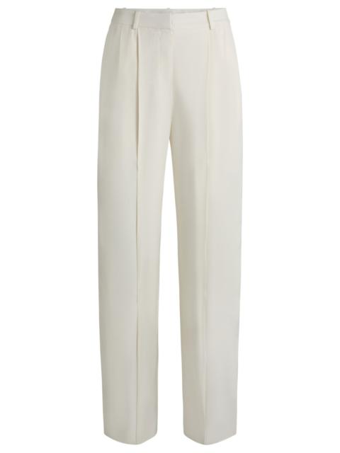 BOSS RELAXED-FIT TROUSERS WITH A WIDE LEG