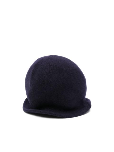 EMPORIO ARMANI wool flat-top hat