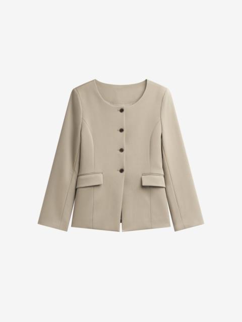 The Frankie Shop Amboise Collarless Blazer - Beige