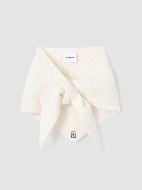 Sandro CABLE KNIT BANDANA
