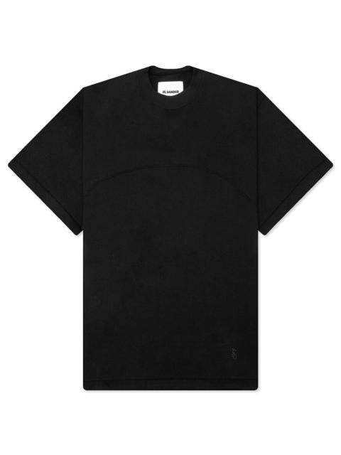 STITCH DETAIL T-SHIRT - BLACK