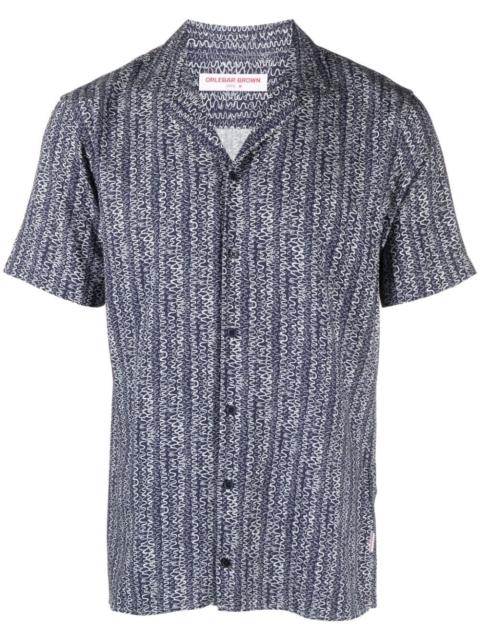 ORLEBAR BROWN wave-print short-sleeve shirt