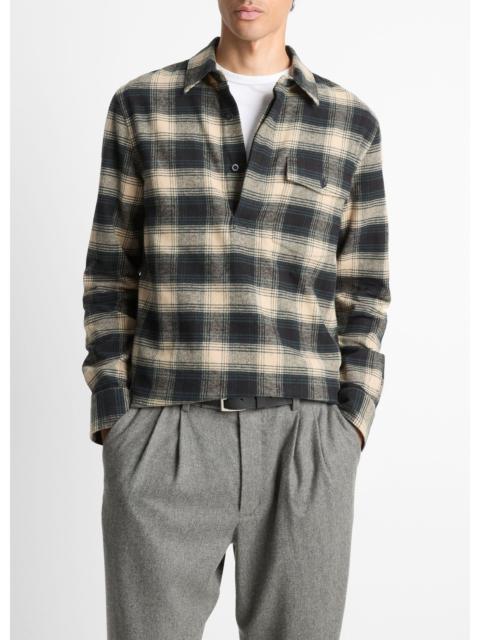 Vince Bowden Plaid Cotton Popover Shirt