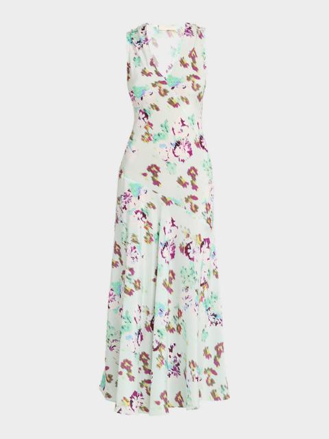ULLA JOHNSON Elowen Floral Silk Maxi Dress