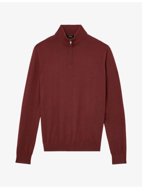 REISS Blackhall Half-Zip Wool Jumper