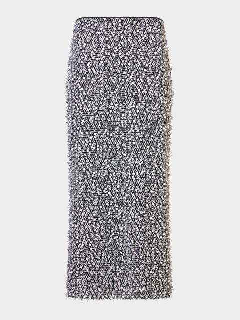 AKRIS Sequined Midi Tube Skirt