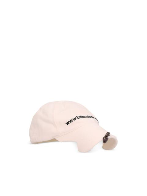 BALENCIAGA Front Piercing embroidered cap
