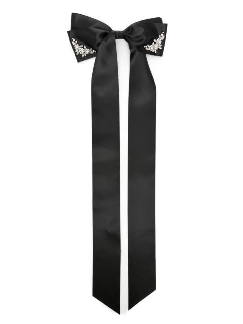 Simone Rocha black oversized bow satin hair clip