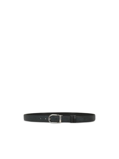 Montblanc tweed-effect reversible belt