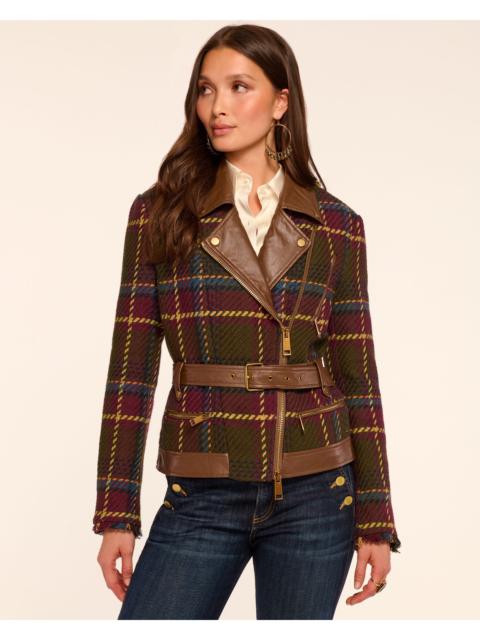 RAMY BROOK Mullin Plaid Moto Jacket