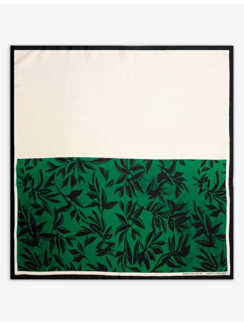 Dries Van Noten Graphic-print silk scarf