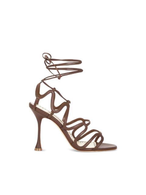 Manolo Blahnik tie-detail leather sandals