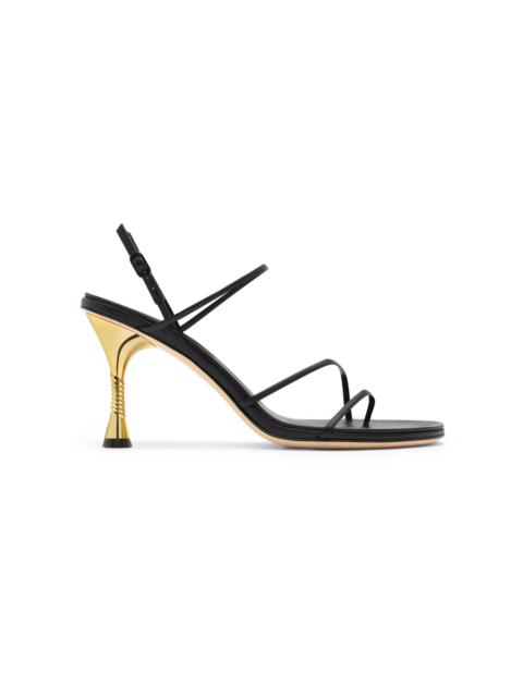 Studio Amelia Helix Leather Sandals black
