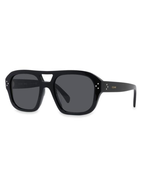 CELINE Men's 56MM Aviator Sunglasses - Black