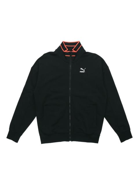 PUMA PUMA TFS Stand Collar Zipper Casual Sports Black 597343-01
