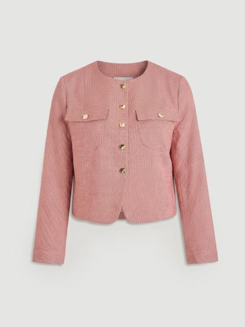 KAREN MILLEN Plus Size Tailored Check Cropped Jacket