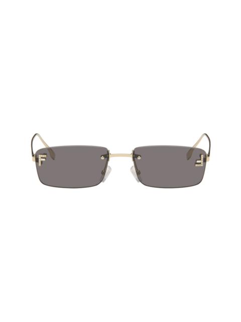 FENDI Gold 'Fendi First' Crystal Sunglasses