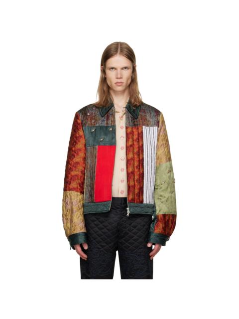 Dries Van Noten Multicolor Paneled Silk Jacket